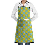 Tablier De Cuisine Canard en Caoutchouc Mignon Et Joyeux Tablier À Bavette Imperméable avec Poche Tabliers BBQ, pour Artisanat, Fête des Mères, Barbecue