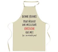Tablier de cuisine Christine ça n'existe pas | Cadeau Original Humour pour Cuisinière Vêtement Blouse de protection Barbecue Jardinage Tablier de Travail Tâches ménagères