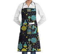 Tablier De Cuisine Cours De Sciences sur Le Thème De La Biologie Et De La Chimie Tablier De Cuisine pour Homme Et Femme Professionnel Tabliers BBQ, pour Fête des Mères, Travail, École