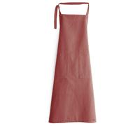 Tablier de cuisine double poche coton 70x90 cm collection HONO rose pêche