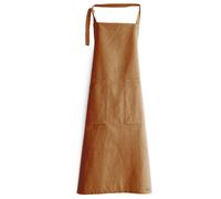 Tablier de cuisine double poche coton 70x90 cm HONO marron cognac