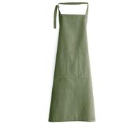 Tablier de cuisine double poche coton 70x90 cm HONO vert mousse