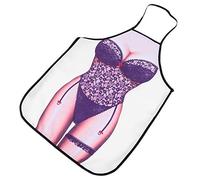 Tablier de Cuisine Drôle 3D Tablier Sexy Imperméable pour Homme et Femme (femmes en dentelle noire)