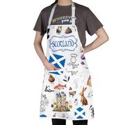 Tablier de cuisine écossais Highlander écossais, cadeau de chardon écossais pour homme et femme
