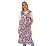 Tablier de cuisine en coton à boutons, multicolore, sans manches, rouge, 42