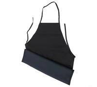 Tablier de cuisine en PVC, bavoir de cuisine en cuir imperméable, protection résistante à l'huile, sangle réglable, pour chef, restaurant, boucher, usage domestique (noir, L)