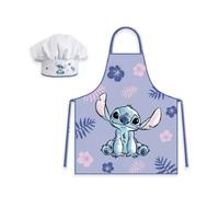 Tablier de cuisine enfant - Disney - Lilo et Stitch - Violet - Lot de 2 pièces - 100% polyester