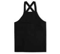 Tablier De Cuisine Femme Tablier Chasuble À Dos Croisé avec Poche for Les Corvées De Cuisine De JardinageBlack,One Size