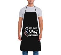 Tablier De Cuisine Homme Moitié Drapeau Sud-Coréen-Américain C'Est Dans Mon Adn Nouveauté Tablier Cuisine Homme Inaltérable Chef Tabliers Pour Serveurs Barbecue Restaurant 52X72Cm