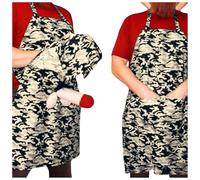 Tablier de cuisine humoristique avec surprise cachée dans la poche pour adulte, E, Taille unique