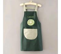Tablier de cuisine imperméable unique avec un design élégant en bois unique, imperméable, convient pour la cuisine. Le tablier est épais mais léger (vert citron, style standard)