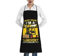 Tablier De Cuisine Je Ne Crie Pas, Je suis Conducteur De Chariot Élévateur, C'est comme Ça Qu'On Parle Tablier À Bavette Personnalisé Tabliers BBQ, pour La Pâtisserie, Café, Serveuse, 52x72cm