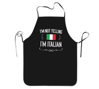 Tablier De Cuisine Je Ne Crie Pas Je Suis Italien Inaltérable Tablier Cuisine Doux Tabliers De Cuisine Pour Jardin Restaurant Boulanger 52X72Cm