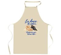 Tablier de Cuisine La danse de salon, toujours une bonne idée | Coton 90 × 60 cm Cou Ajustable Nouage dans le Dos | Pâtisserie Barbecue Atelier | Cadeau Danseur Danseuse Homme Femme Fête des Pères