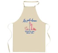 Tablier de Cuisine La pole dance, toujours une bonne idée | Coton 90 × 60 cm Cou Ajustable Nouage dans le Dos | Pâtisserie Barbecue Atelier | Cadeau Danseur Danseuse Homme Femme Fête des Pères