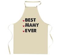 Tablier de cuisine MAMY Best Ever | Cadeau Fête des Grands-Mères Mamie Cuisinière Vêtement Blouse de protection Barbecue Jardinage Tablier de Travail Tâches ménagères