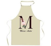 Tablier de cuisine Marie-Antoinette Lettre | Cadeau Femme pour Cuisinière Vêtement Blouse de protection Barbecue Jardinage Tablier de Travail Tâches ménagères