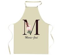Tablier de cuisine Marie-José Lettre | Cadeau Femme pour Cuisinière Vêtement Blouse de protection Barbecue Jardinage Tablier de Travail Tâches ménagères