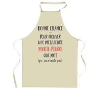 Tablier de cuisine Marie-Pierre ça n'existe pas | Cadeau Original Humour pour Cuisinière Vêtement Blouse de protection Barbecue Jardinage Tablier de Travail Tâches ménagères