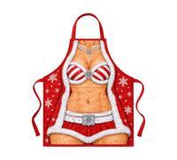 Tablier de cuisine matelassé amusant avec imprimé du corps de bikini | Sangle de cou réglable, blouse de protection de cuisine, cadeau pour Noël, mariage, couple, barbecue