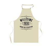 Tablier de cuisine Millesime 1930 | Cadeau anniversaire Original Humour pour Cuisinier et Cuisinière Vêtement Blouse de protection Barbecue Jardinage Tablier de Travail Tâches ménagères
