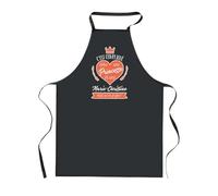 Tablier de Cuisine Noir Marie-Christine Princesse - Cadeau Femme, Barbecue, Jardinage, Tâches ménagères