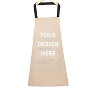 Tablier de cuisine personnalisé Personnalisé Votre Design Texte Logo Tabliers Femmes Hommes, beige, taille unique