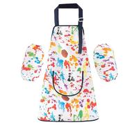 Tablier de Cuisine pour, Bavette Imperméable Ajustable Avec Manches, Tablier d'Art pour, pour Âges 2-12 Cuisson Peinture Cuisine Salle de Classe Maison Jardin Extérieur École