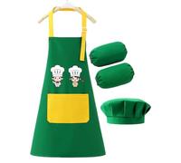 Tablier de cuisine pour , blouse d'art réglable pour garçons et filles de 2 à 12 ans, tablier de peinture pour pour cuisiner, cuisiner en classe, imperméable pour jeunes , Vert