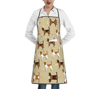 Tablier de cuisine pour homme et femme Motif chiens Beagle Dessin animé Tablier de cuisine de jardinage Tablier de chef de cuisine BBQ