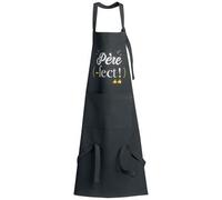 Tablier de cuisine recyclé - WINKLER - Père-fect - 72x90cm - Peps noir
