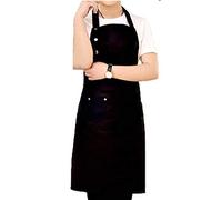 Tablier de Cuisine Solide pour Femme et Homme, pour Chef, Serveur, café, Barbecue, Coiffeur, Bavoir de Cuisine (Noir)