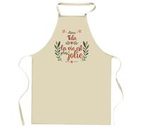 Tablier de cuisine Tata la vie est plus jolie | Tablier jardinage et tâches ménagères Cadeau Fête des Mères Anniversaire Soeur Noël Tata Marraine