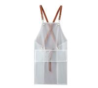 Tablier de cuisine transparent résistant à l'huile avec dos en TPU pour la cuisine et le travail avec grande poche