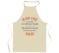 Tablier de cuisine Un Jean-Marie aussi génial | Cadeau Original Humour pour Cuisinier Vêtement Blouse de protection Barbecue Jardinage Tablier de Travail Tâches ménagères