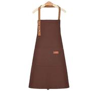 Tablier de cuisine unisexe imperméable avec impression d'ustensiles de cuisine, sans manches, tablier réglable en polyester avec poche pour la maison, le nettoyage de la cuisine, le barbecue, tablier