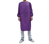 Tablier de cuisinier pour adultes à manches longues. Tablier imperméable pour boucher, artiste, polyester & polyester mélangé, violet, Taille M