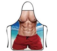 Tablier De Grillade Sans Manches Pour Hommes Avec Des Muscles Amusants Pour Les Amateurs Fête Et Les Chefs En Plein Air Tablier Cuisine Imperméable