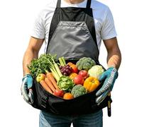 Tablier de jardinage - Ceinture de répartition de poids ergonomique, gilet de collecte de fruits à poche profonde, équipement d'aménagement paysager résistant aux déchirures, couche de boîtier d'acces
