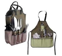 Tablier de Jardinier, 55x45cm, Sac à Outils de Jardinage, 38x25x9cm, avec 8 Poches, Portable Sac Fourre-Tout de Jardin(Aucun Outil)