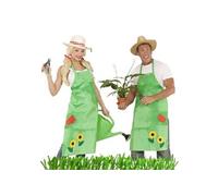 WIDMANN Milano Tablier de jardinier/ère tournesols vert Nain de jardin Carnaval