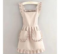 Tablier de mode coréenne élégant, imperméable et résistant aux taches, tablier à jupette en dentelle mignonne, tablier noir résistant aux taches, tablier sans manches, pour la maison, la cuisine, le s