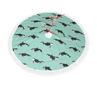 Tablier de Noël avec imprimé baleine de l'océan Pacifique, décoration de vacances tendance, décoration d'intérieur d'hiver