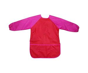 Tablier de Peinture pour Enfants à Manches Longues et 3 Poches, Blouse imperméable pour Enfants, Robe pour Tout-Petits pour Peindre, Cuisiner, bricoler et Manger