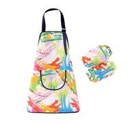 Tablier de peinture respirant pour enfants avec manches longues pour les salles de classe d'artisanat en désordre.