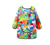 Tablier De Peinture - Tablier Imperméable Avec Manches Et Grandes Poches | Tablierr Imprimé Pour Les Âgés De 1 À 8 Ans Pour Les Activités Artistiques, Maternelles Et En Studio | Tablierr Pour