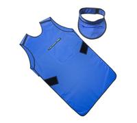 Tablier De Plomb Réglable, Ensemble De 2 Pièces, Blouse De Plomb Souple Avec Collier Thyroïdien En Plomb, Pour Techniciens(Blue/0.35mmPb,M)