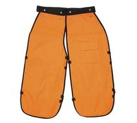 Tablier de protection robuste pour tronçonneuse, protège-tibias avec taille réglable pour travaux de bûcheron en plein air (orange)
