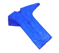 Tablier de Protection Robuste PVC Bleu, Manches Longues, Taille S | Poignets Élastiques, Protection les Éclaboussures D’huile, Vaisselle, la Cuisine Domestique, Abattage et Toilettage