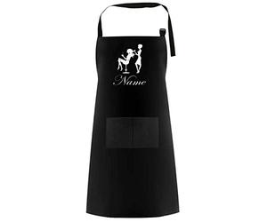 Tablier de salon professionnel pour salon de coiffure Chien toilettage salon de beauté et usage domestique avec votre texte Chaise de coiffeur [109]